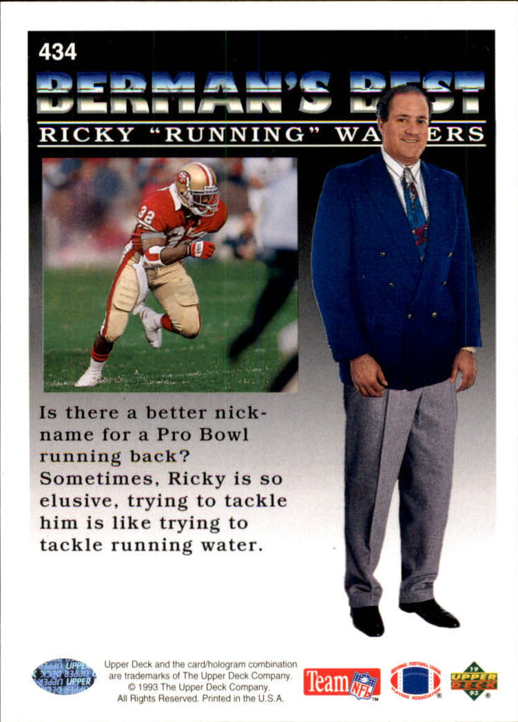 1993 Upper Deck #434 Ricky Watters BB back image