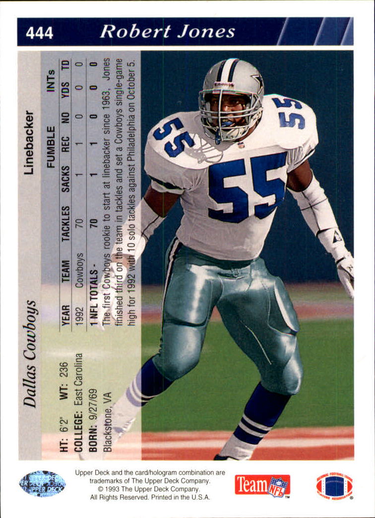 1993 Upper Deck Football "Main Set" Cards #251 to #500 Rookies and Veterans - Picture 388 of 500