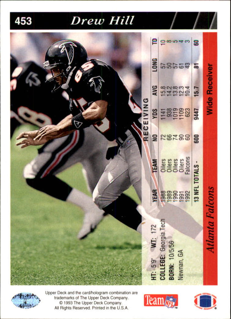 1993 Upper Deck Football "Main Set" Cards #251 to #500 Rookies and Veterans - Picture 406 of 500