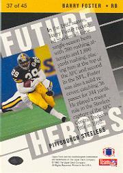 1993 Upper Deck Future Heroes #37 Barry Foster back image