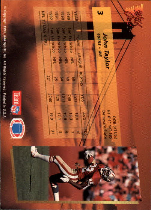 1993 Wild Card Football "Main Set" Base Cards - Picture 5 of 368