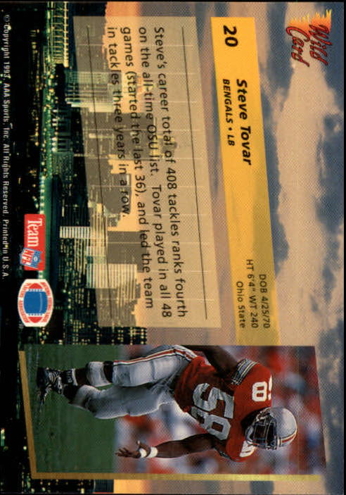 1993 Wild Card Football "Main Set" Base Cards - Picture 37 of 368