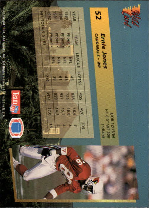 1993 Wild Card Football "Main Set" Base Cards - Picture 99 of 368