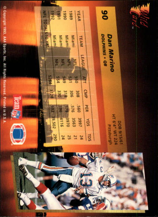 1993 Wild Card Football "Main Set" Base Cards - Picture 173 of 368