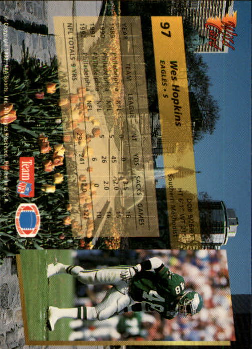 1993 Wild Card Football "Main Set" Base Cards - Picture 185 of 368