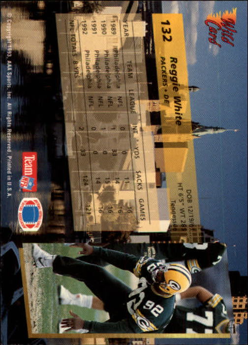 1993 Wild Card Football "Main Set" Base Cards - Picture 253 of 368