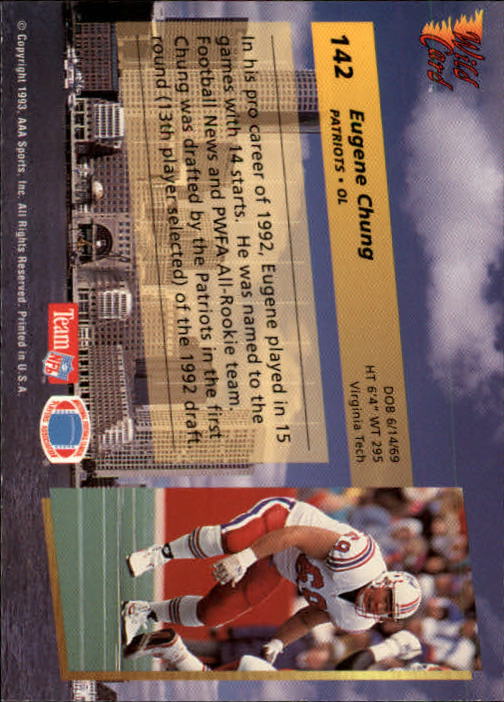 1993 Wild Card #142 Eugene Chung back image
