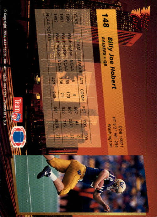 1993 Wild Card Football "Main Set" Base Cards - Picture 283 of 368