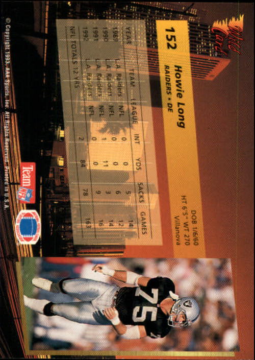 1993 Wild Card Football "Main Set" Base Cards - Picture 291 of 368