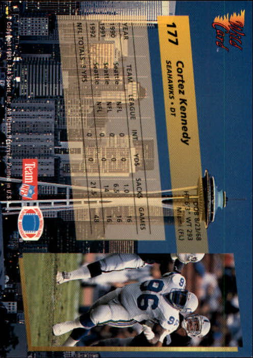 1993 Wild Card Football "Main Set" Base Cards - Picture 332 of 368