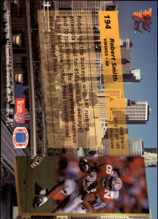 1993 Wild Card Football "Main Set" Base Cards - Picture 362 of 368