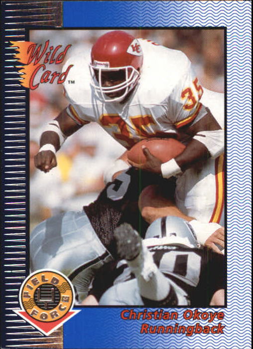 1993 Wild Card Field Force Silver #45 Christian Okoye