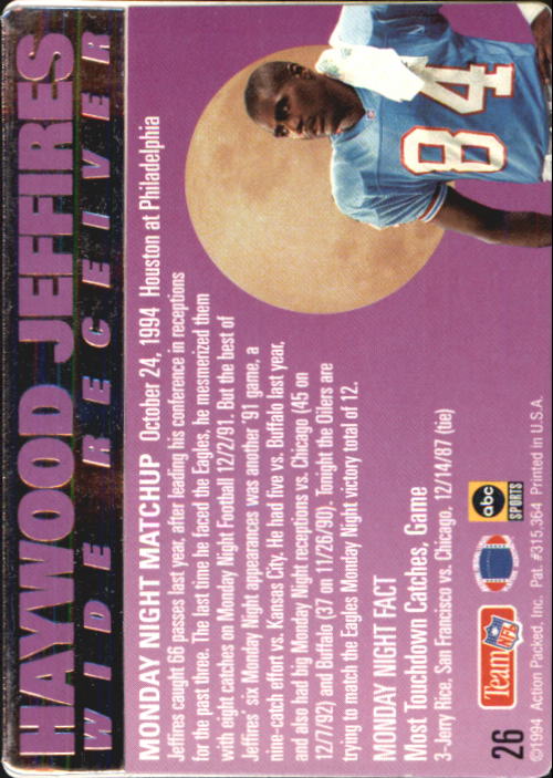 1994 Action Packed #42 Haywood Jeffires - NM