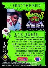 1994 Coke Monsters of the Gridiron #1 Eric Swann back image