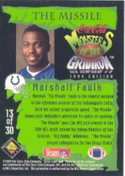 1994 Coke Monsters of the Gridiron #13 Marshall Faulk back image