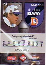 1994 Excalibur Elway Promos #SL2 John Elway back image