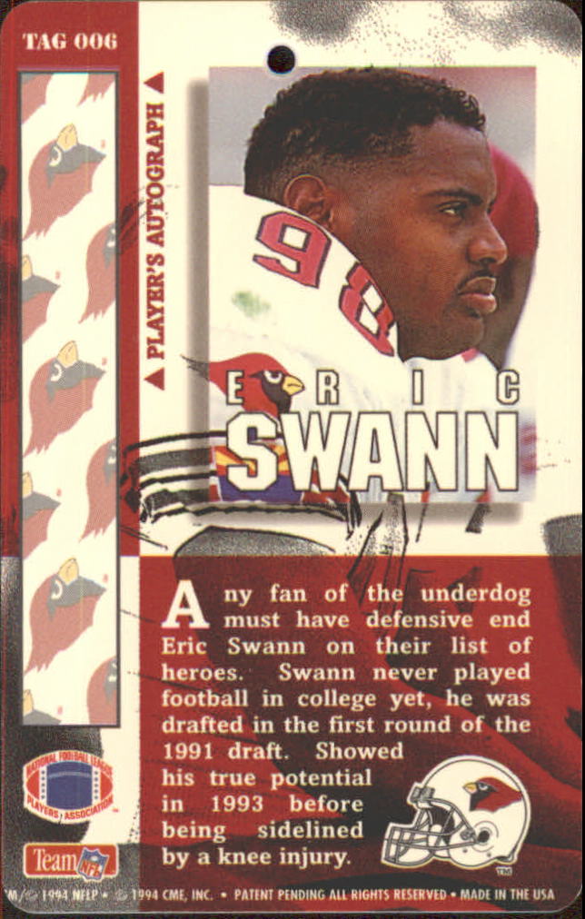 1994 Pro Tags #6 Eric Swann back image