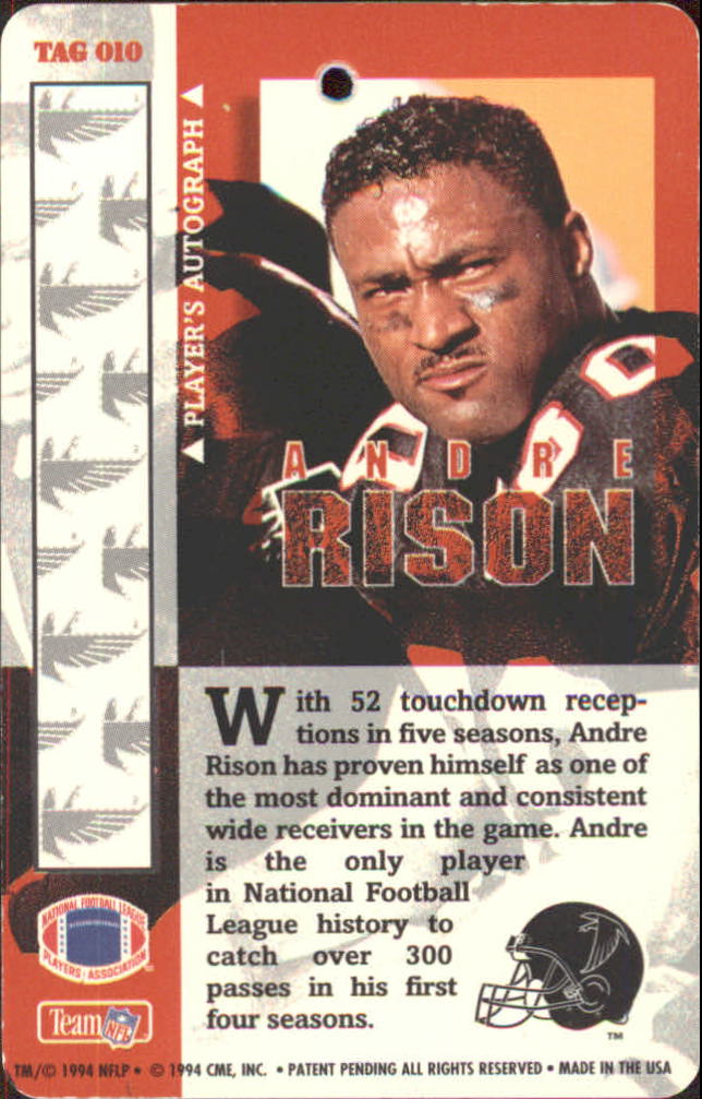 1994 Pro Tags #10 Andre Rison back image