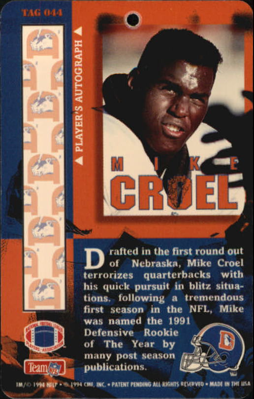 1994 Pro Tags #44 Mike Croel back image