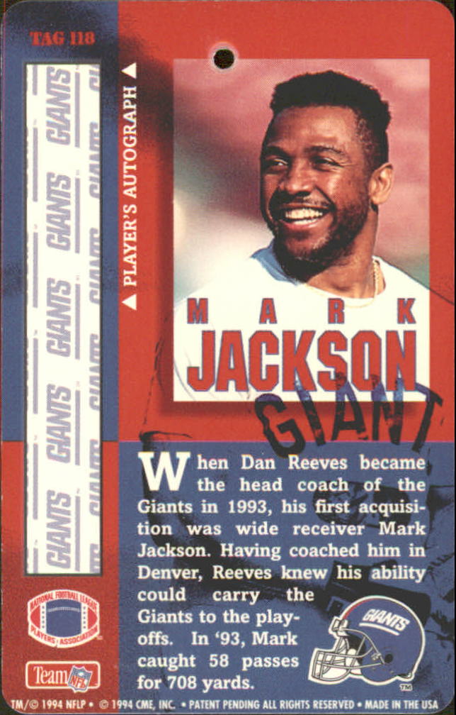 1994 Pro Tags #118 Mark Jackson back image