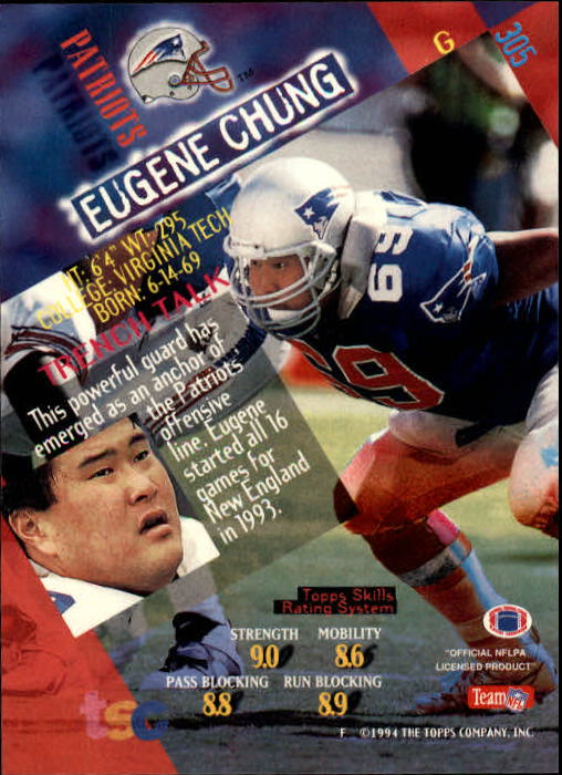 1994 Stadium Club Members Only Parallel #305 Eugene Chung back image