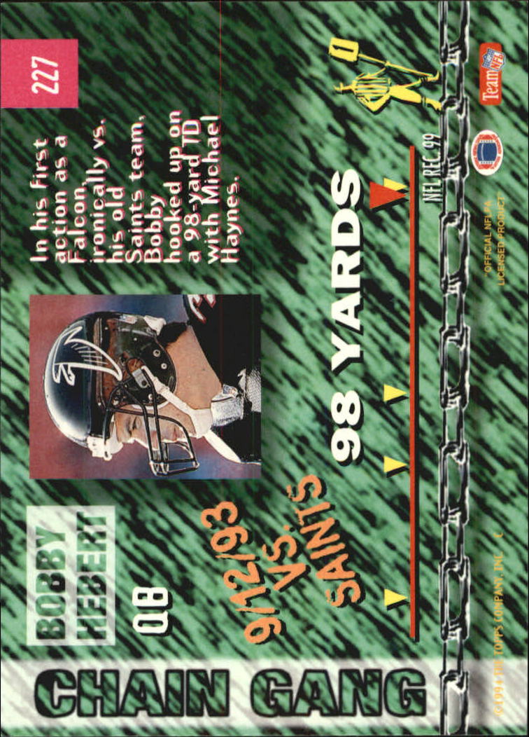 1994 Stadium Club Super Teams Super Bowl #227 Bobby Hebert back image