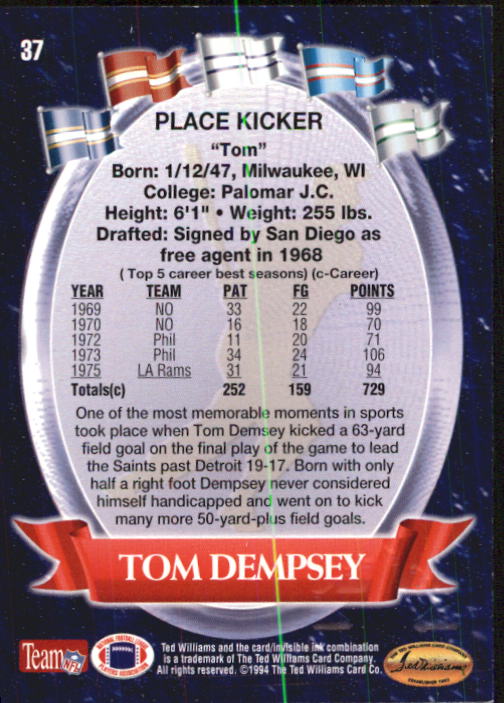 B3313- 1994 Ted Williams Football Cards 1-90 +Inserts -You Pick - 15+ FREE SHIP - Picture 62 of 201