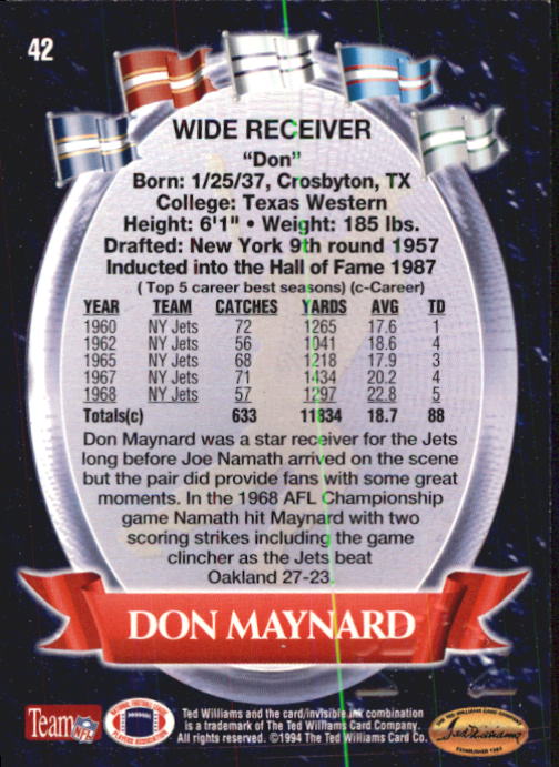 B3313- 1994 Ted Williams Football Cards 1-90 +Inserts -You Pick - 15+ FREE SHIP - Picture 68 of 201