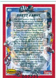 1994 Ted Williams Auckland Collection #AC1 Brett Favre back image