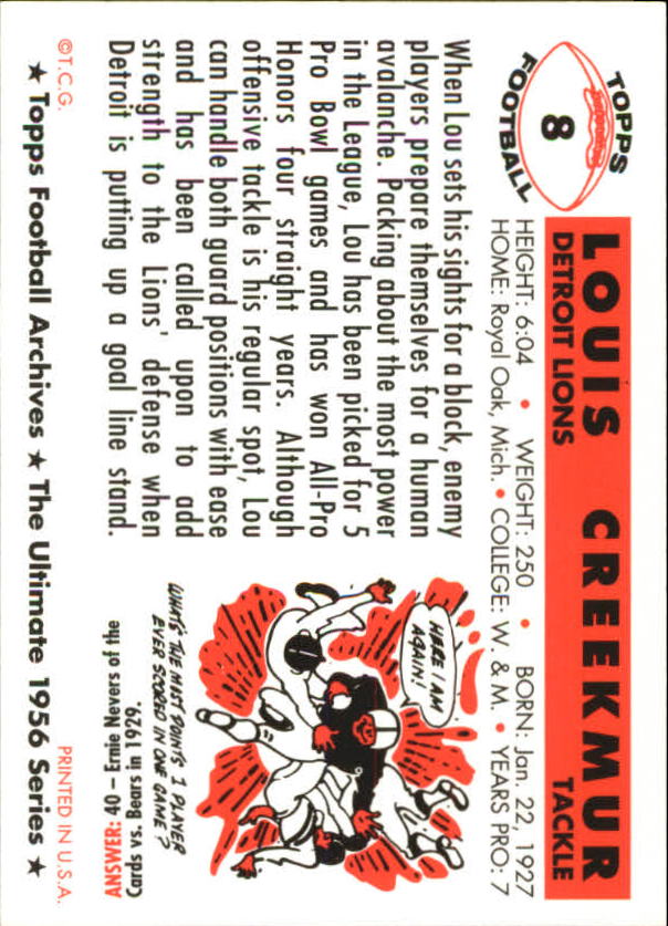 1994 Topps Archives Football 1956 Topps Gold Insert Singles - You Choose - Picture 7 of 68