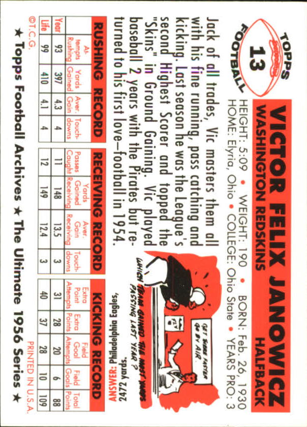 1994 Topps Archives Football 1956 Topps Gold Insert Singles - You Choose - Picture 9 of 68