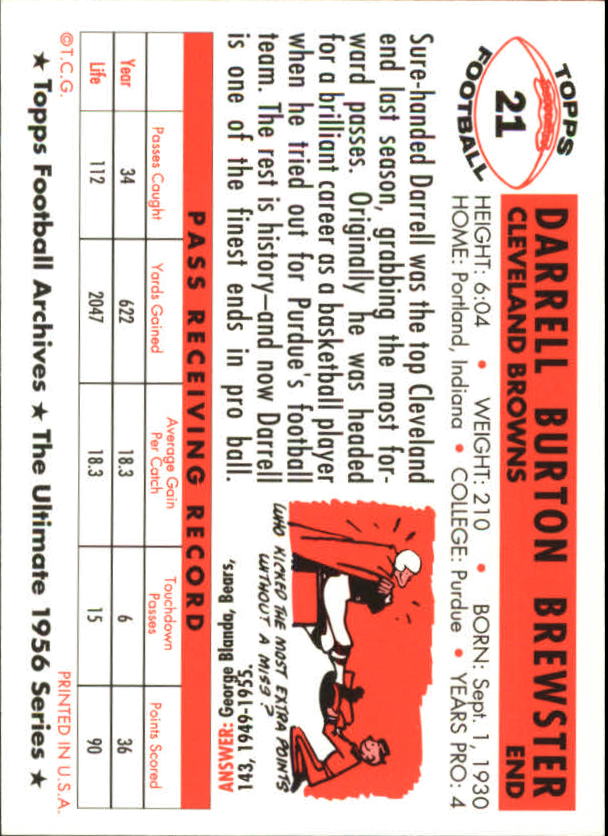 1994 Topps Archives Football 1956 Topps Gold Insert Singles - You Choose - Picture 13 of 68