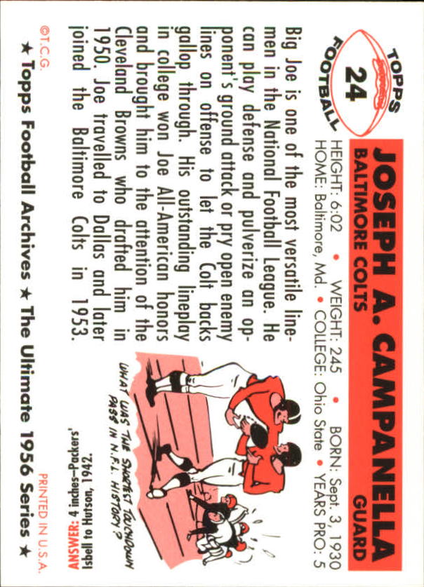 1994 Topps Archives Football 1956 Topps Gold Insert Singles - You Choose - Picture 15 of 68