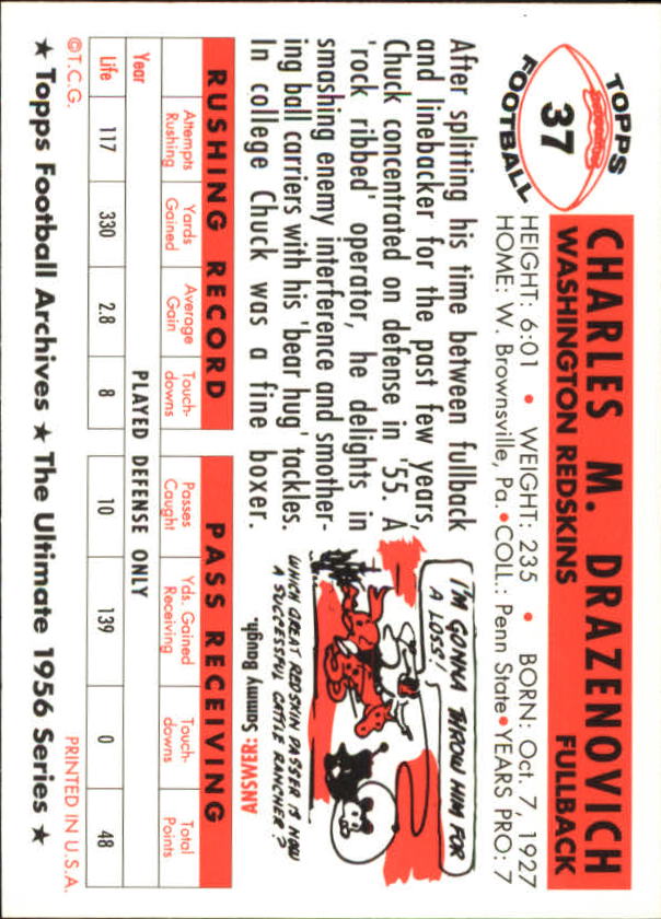 1994 Topps Archives Football 1956 Topps Gold Insert Singles - You Choose - Picture 23 of 68