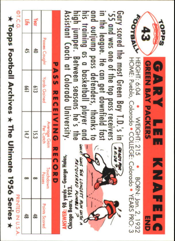 1994 Topps Archives Football 1956 Topps Gold Insert Singles - You Choose - Picture 27 of 68