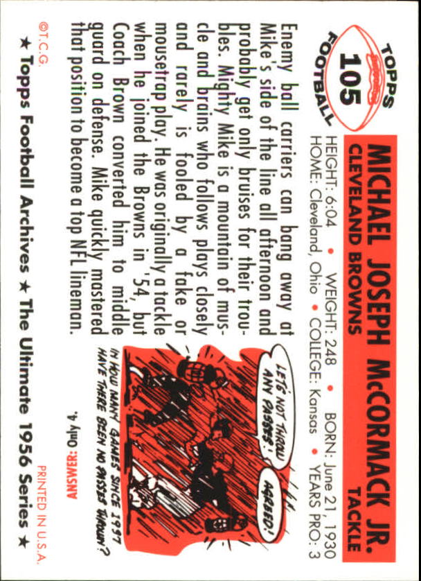 1994 Topps Archives Football 1956 Topps Gold Insert Singles - You Choose - Picture 56 of 68
