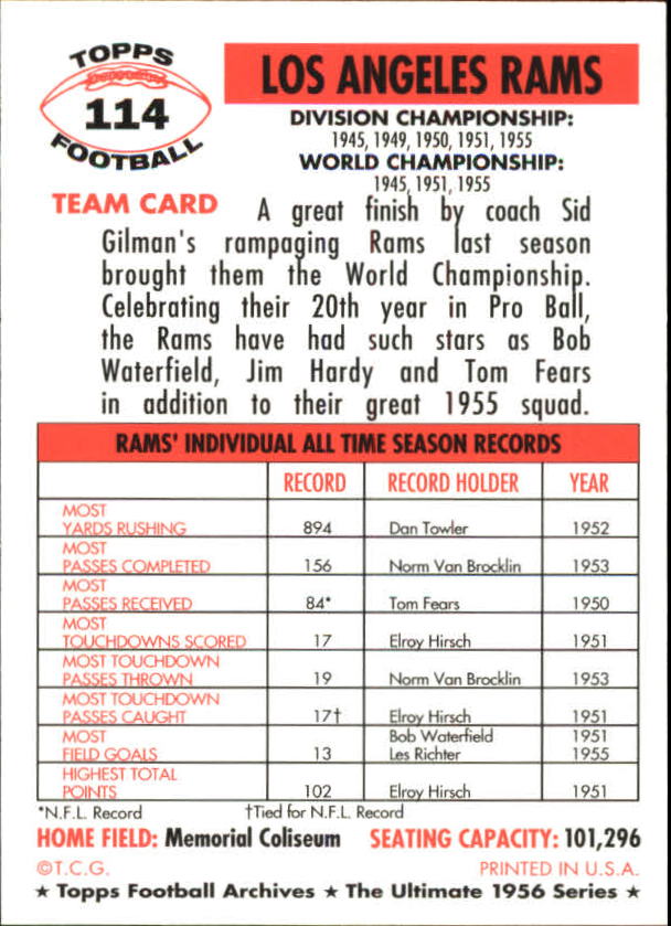 1994 Topps Archives Football 1956 Topps Gold Insert Singles - You Choose - Picture 62 of 68