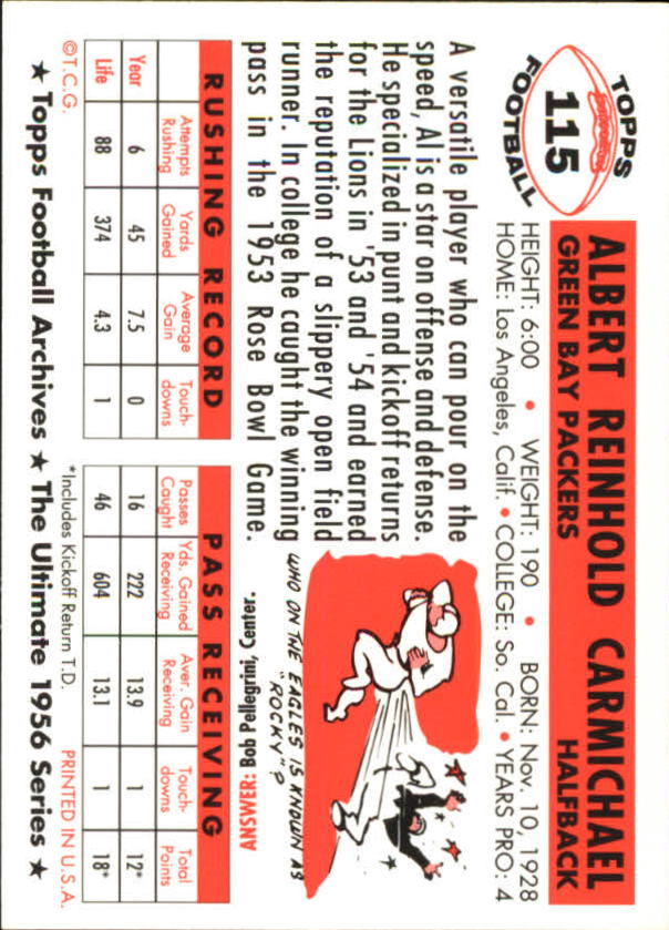 1994 Topps Archives Football 1956 Topps Gold Insert Singles - You Choose - Picture 64 of 68