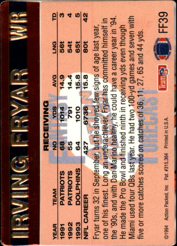 1994 Action Packed Football "Insert and Prototype" Cards - Picture 68 of 156