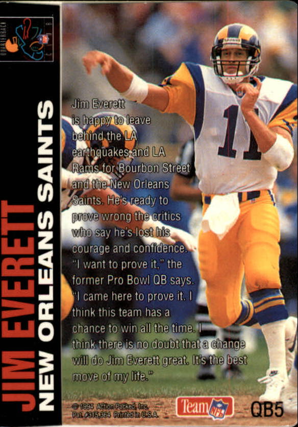 1994 Action Packed Football "Insert and Prototype" Cards - Picture 118 of 156