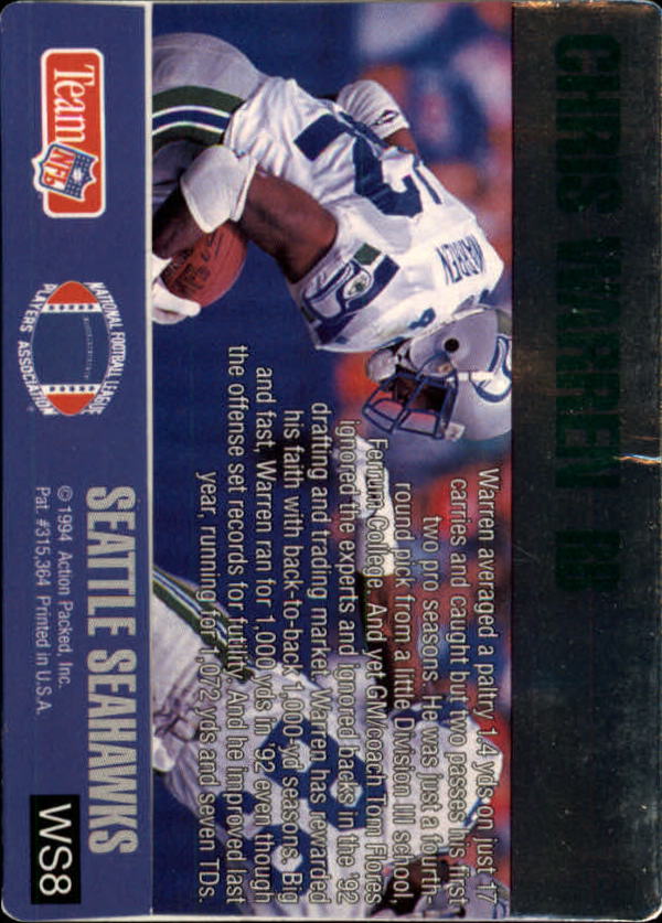 1994 Action Packed Football "Insert and Prototype" Cards - Picture 150 of 156