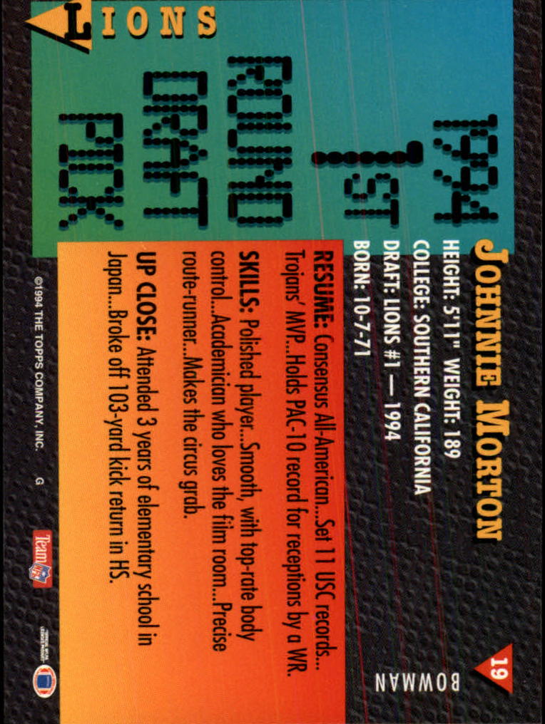 A6919- 1994 Bowman Football Card #s 1-249 +Rookies -You Pick- 15+ FREE US SHIP - Picture 35 of 465