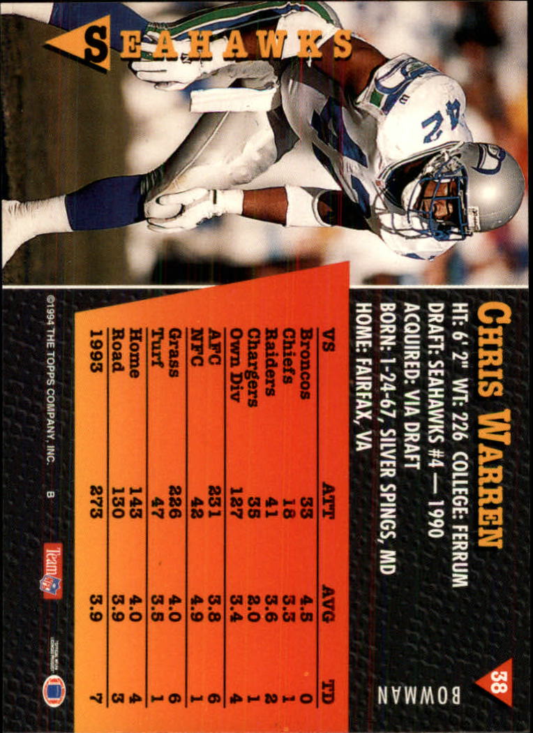 A6919- 1994 Bowman Football Card #s 1-249 +Rookies -You Pick- 15+ FREE US SHIP - Picture 73 of 465