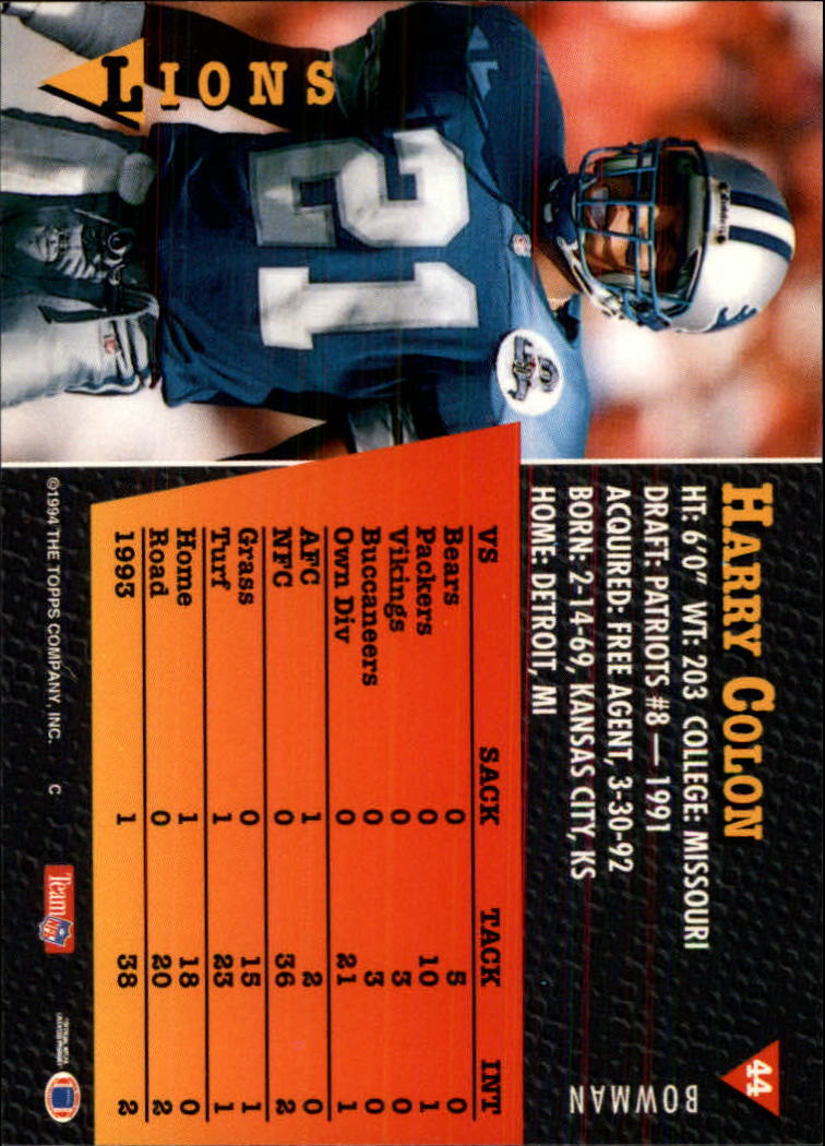 A6919- 1994 Bowman Football Card #s 1-249 +Rookies -You Pick- 15+ FREE US SHIP - Picture 85 of 465