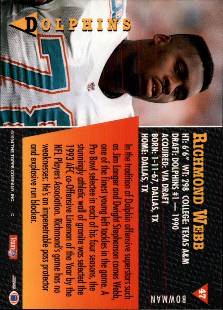 A6919- 1994 Bowman Football Card #s 1-249 +Rookies -You Pick- 15+ FREE US SHIP - Picture 91 of 465