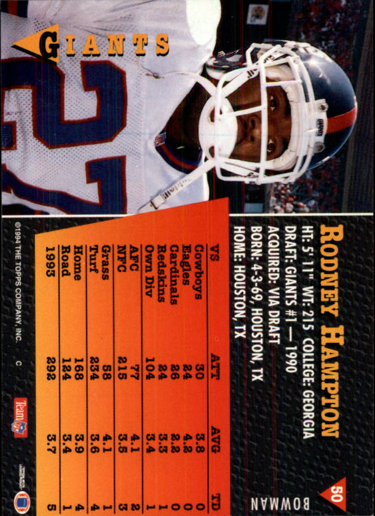 A6919- 1994 Bowman Football Card #s 1-249 +Rookies -You Pick- 15+ FREE US SHIP - Picture 97 of 465