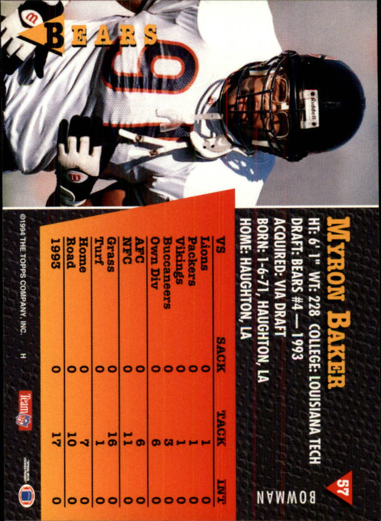 A6919- 1994 Bowman Football Card #s 1-249 +Rookies -You Pick- 15+ FREE US SHIP - Picture 111 of 465