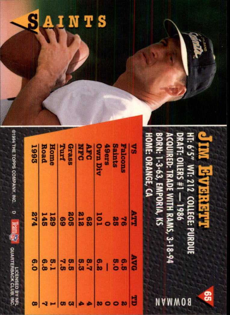 A6919- 1994 Bowman Football Card #s 1-249 +Rookies -You Pick- 15+ FREE US SHIP - Picture 125 of 465