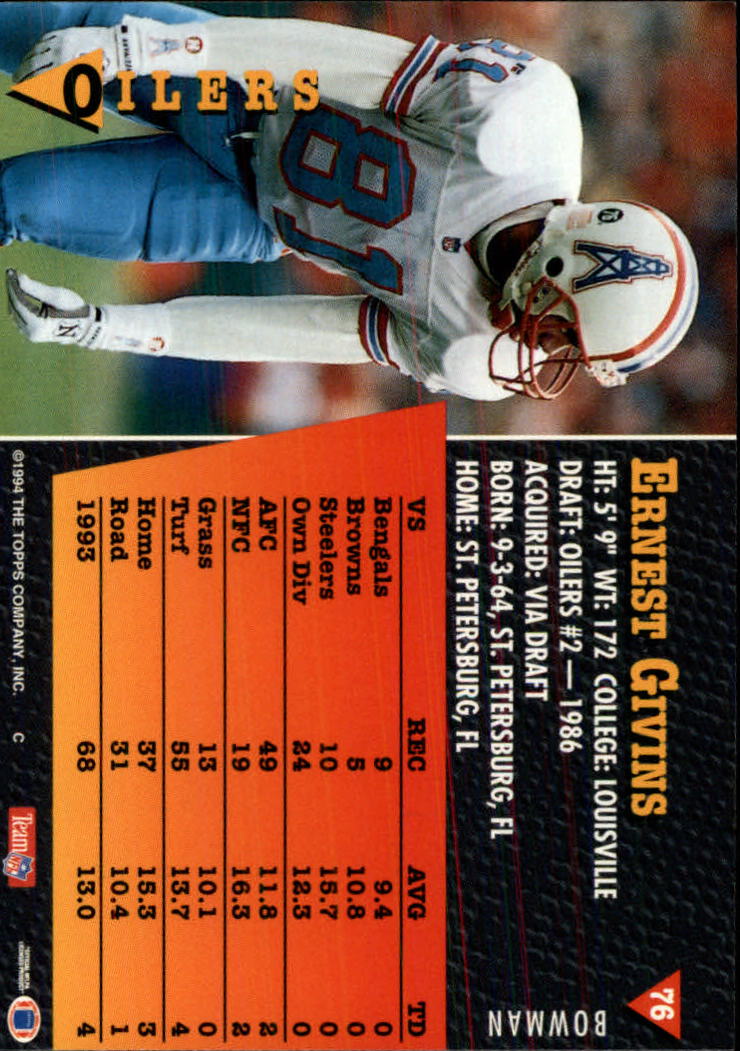 A6919- 1994 Bowman Football Card #s 1-249 +Rookies -You Pick- 15+ FREE US SHIP - Picture 145 of 465