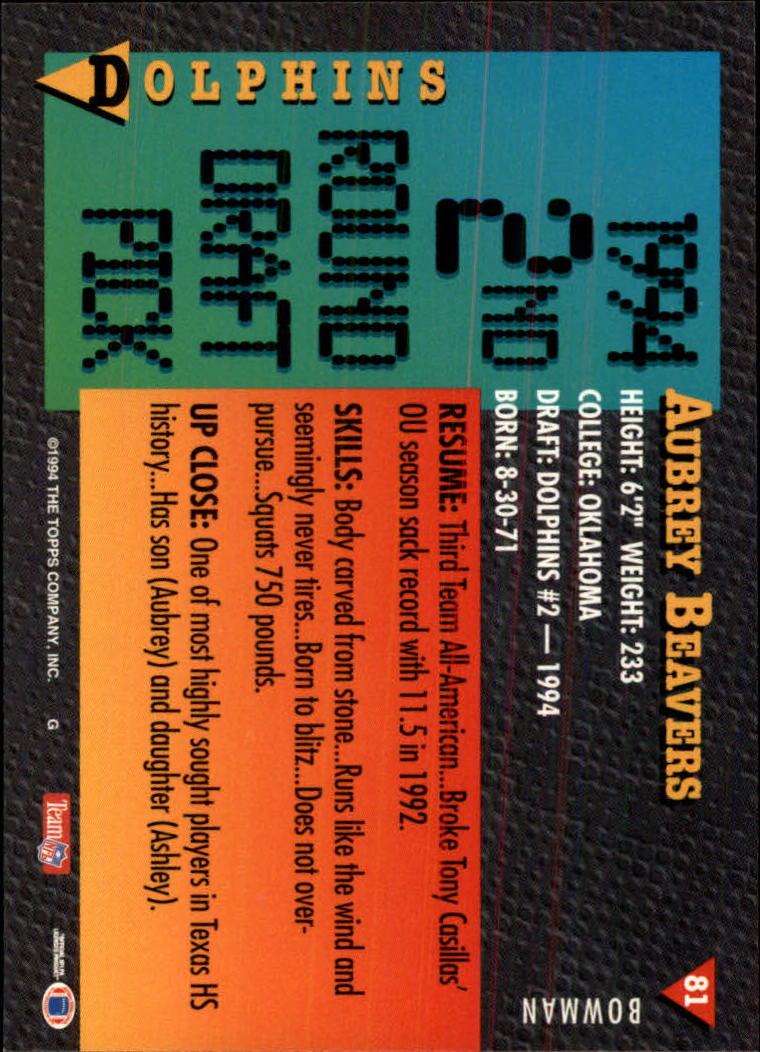 A6919- 1994 Bowman Football Card #s 1-249 +Rookies -You Pick- 15+ FREE US SHIP - Picture 155 of 465